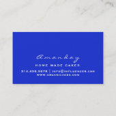 Bäckerei Zuhause Made Cakes Logo Muffin Visitenkarte (Rückseite)