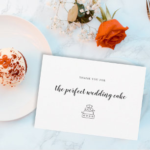 Bäckerei zum Hochzeitstorten Dankeskarte