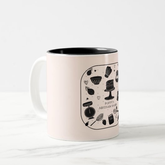 Bäckerei Zweifarbige Tasse (Vorderseite Links)