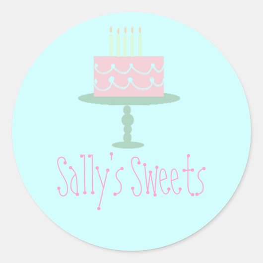 Bäckereiaufkleber Runder Aufkleber (Vorderseite)