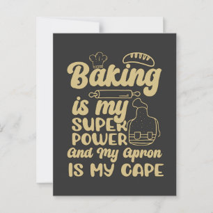 Bäckereien ist mein superkraftvoller Koch Postkarte