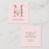 Bäckereien Koch Backbäcker Tools Rosa Square Busin Quadratische Visitenkarte (Vorne/Hinten)