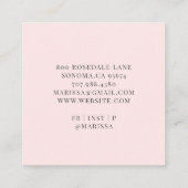 Bäckereien Koch Backbäcker Tools Rosa Square Busin Quadratische Visitenkarte (Rückseite)