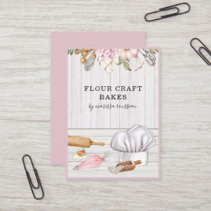 Bäckereien Koch Wasserfarben Backwerkzeuge Busines Visitenkarte