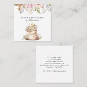 Bäckereien Koch Wasserfarben Backwerkzeuge Kuchen Quadratische Visitenkarte (Vorne/Hinten)