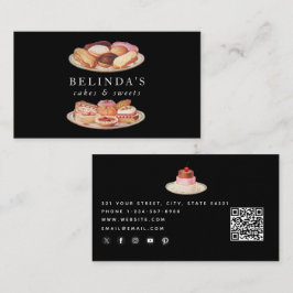 Bäckereien Süßigkeiten Backen QR Code Social Media Visitenkarte