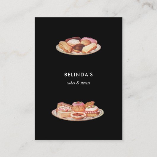 Bäckereien Süßigkeiten Backen QR Code Social Media Visitenkarte (Vorderseite)