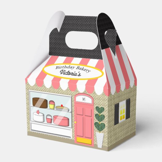 Bäckereifeier Gefälligkeitsbox Geschenkschachtel (Rückseite)