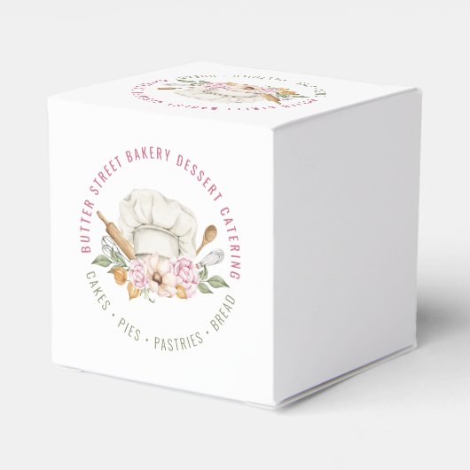 Bäckereigebäck Koch Aquarellfarben Backgeschirr Geschenkschachtel (Rückseite)