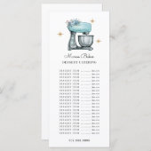 Bäckereigebäck Koch Aquarellfarben Backgeschirr Menükarte (Vorne/Hinten)