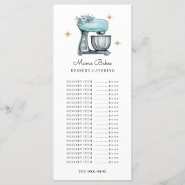 Bäckereigebäck Koch Aquarellfarben Backgeschirr Menükarte