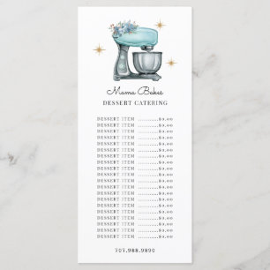 Bäckereigebäck Koch Aquarellfarben Backgeschirr Menükarte