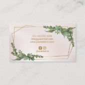 Bäckereigebäck Koch Botanischer Blumenkuchen Süßku Visitenkarte (Rückseite)