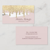 Bäckereigebäck Koch Knife Moderne Gold Glitzer Tro Visitenkarte (Vorne/Hinten)