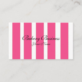 Bäckereigeschäftsrosa stripes kundengerechte visitenkarte
