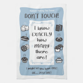 Bäckereihandtuch Nanna, Mama, Vater Geschenk (blau Geschirrtuch