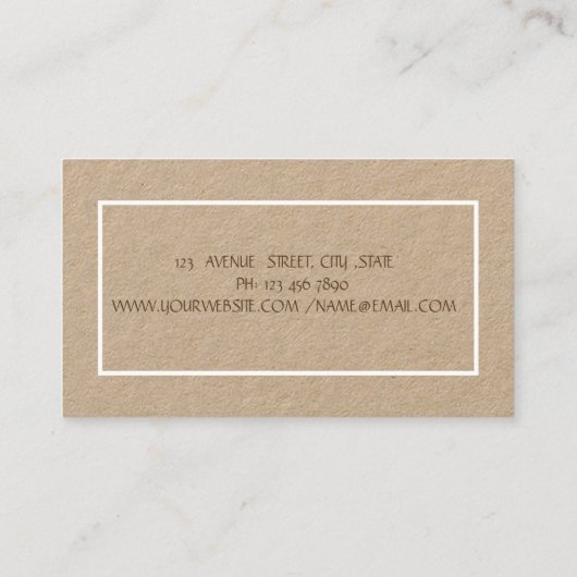 Bäckereihandwerkzeug Visitenkarte (Rückseite)