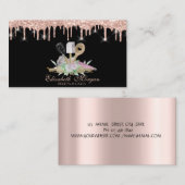 Bäckereihandwerkzeuge Blume Rose Gold Tropfen Visitenkarte (Vorne/Hinten)