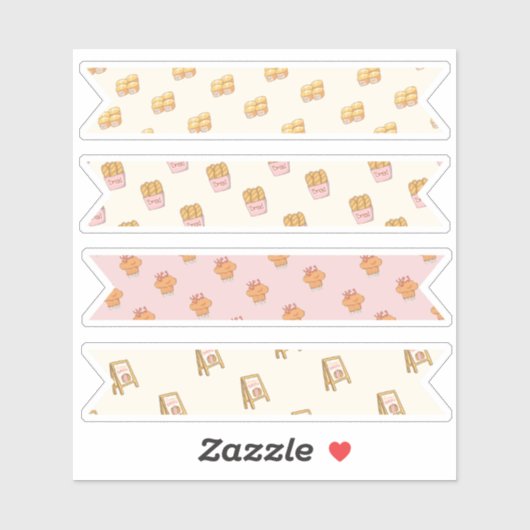 Bäckereikollektion der Sonne - Waschband 3 Aufkleber (Blatt)