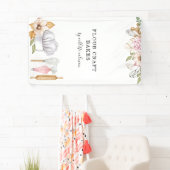 Bäckereimittel Koch Wasserfarben Backwerkzeuge Banner (Insitu)