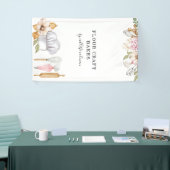 Bäckereimittel Koch Wasserfarben Backwerkzeuge Banner (Messeveranstaltung)