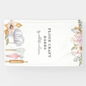 Bäckereimittel Koch Wasserfarben Backwerkzeuge Banner (Horizontal)