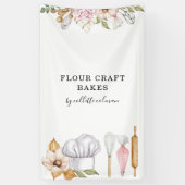 Bäckereimittel Koch Wasserfarben Backwerkzeuge Banner (Vertikal)