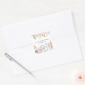 Bäckereimittel Koch Wasserfarben Backwerkzeuge Quadratischer Aufkleber (Umschlag)