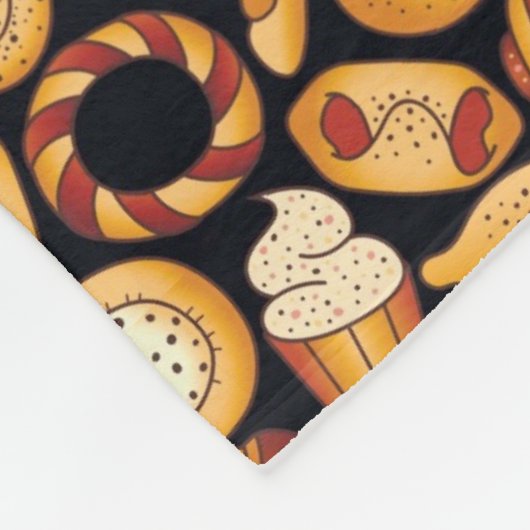 Bäckereiprodukte Fleecedecke (Ecke)