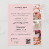 Bäckereispeisekarte Flyer Vorlage mit QR-Code (Vorne)