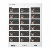 Bäckereiwerkzeuge Blume Goldenes Fest Adressaufkleber (Vorne)