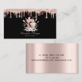 Bäckereiwerkzeuge Mixer Blume Rose Gold Tropfen Bä Visitenkarte (Vorne/Hinten)