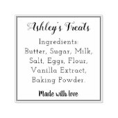 Bäckereizutaten, hausgemachte Backwaren Permastempel (Design)