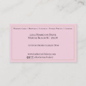 Bäckerfenster Visitenkarte (Rückseite)