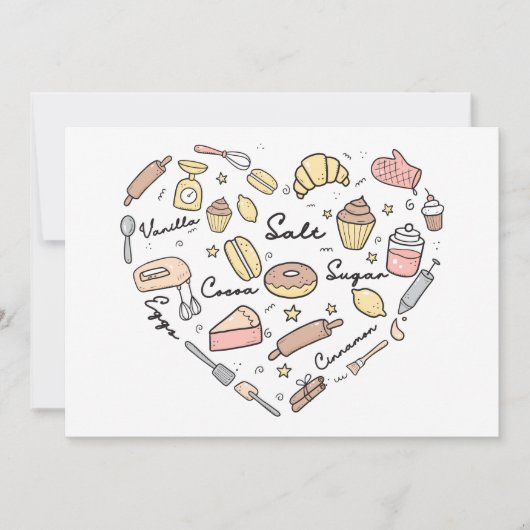 Bäckerherz Gewürzbäckerei Konditorei Koch Feiertagskarte (Vorderseite)