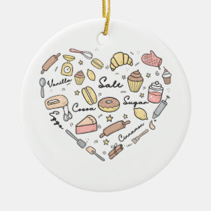 Bäckerherz Gewürzbäckerei Konditorei Koch Keramik Ornament