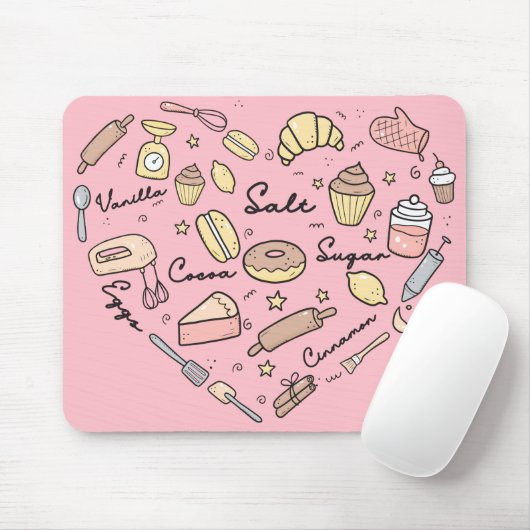Bäckerherz Gewürzbäckerei Konditorei Koch Mousepad (Mit Mouse)