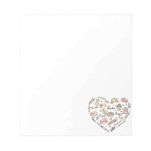 Bäckerherz Gewürzbäckerei Konditorei Koch Notizblock (Vorderseite)