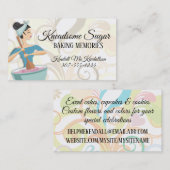 Bäckerin Backen Mischen Bowl Visitenkarten Visitenkarte (Vorne/Hinten)