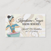 Bäckerin Backen Mischen Bowl Visitenkarten Visitenkarte (Vorderseite)