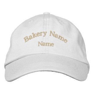 Bäckername bestickter Hut