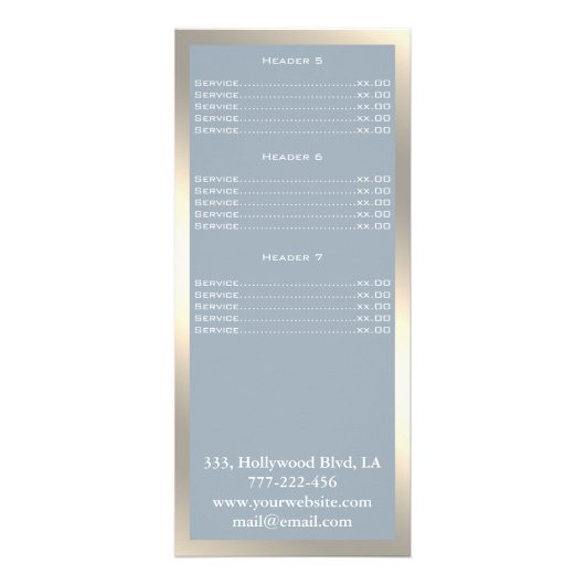 Bäckerpreisliste Werbekarte (Hinten)