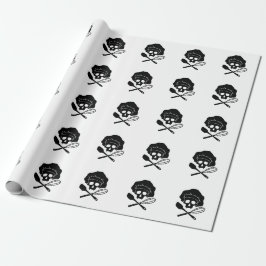 Bäckerschädel mit Toque Geschenkpapier