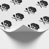 Bäckerschädel mit Toque Geschenkpapier (Ecke)
