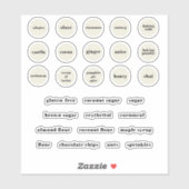 Backetiketten Aufkleber (Blatt)