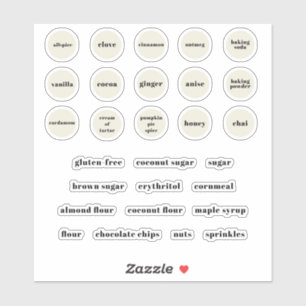 Backetiketten Aufkleber