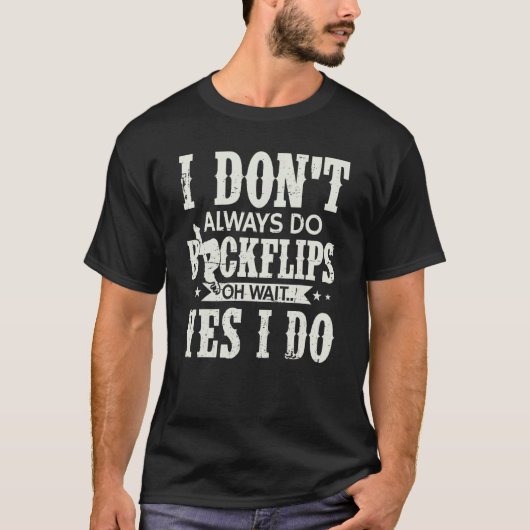 Backflip Parkour Gymnastic Beginner Jump Training T-Shirt (Vorderseite)