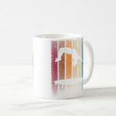 Backflip Trampolin Springen Springer Saltos Retro Kaffeetasse (VorderseiteRechts)