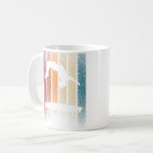 Backflip Trampolin Springen Springer Saltos Retro Kaffeetasse (Vorderseite Links)