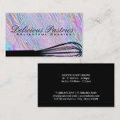 Backflüstern | Iridescent Holographic Visitenkarte (Vorne/Hinten)